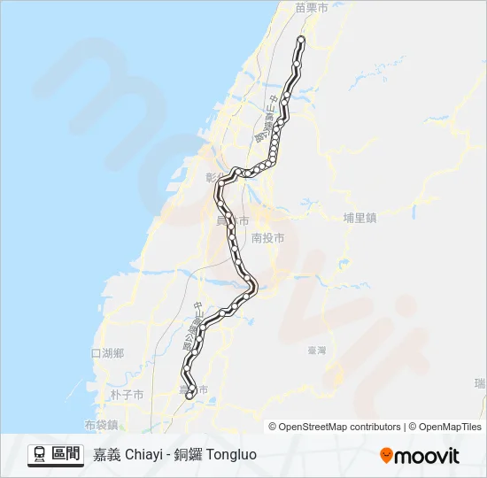 區間 Train Line Map