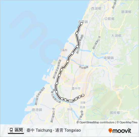 區間 Train Line Map