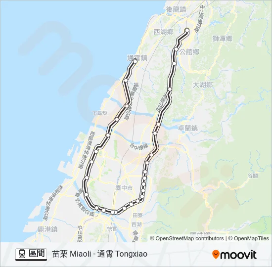 區間 Train Line Map