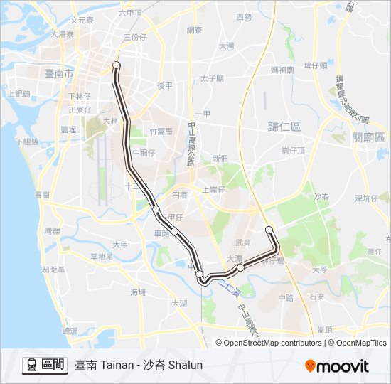 火車區間的線路圖