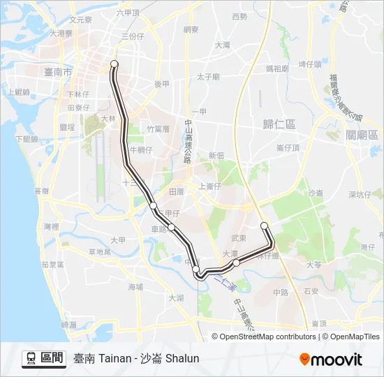 區間 Train Line Map