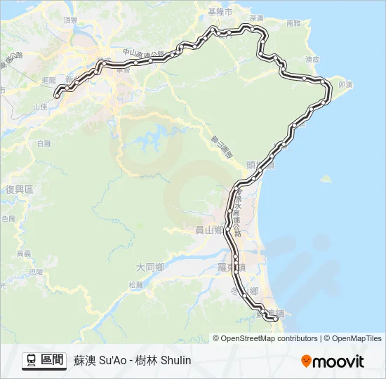 區間 Train Line Map
