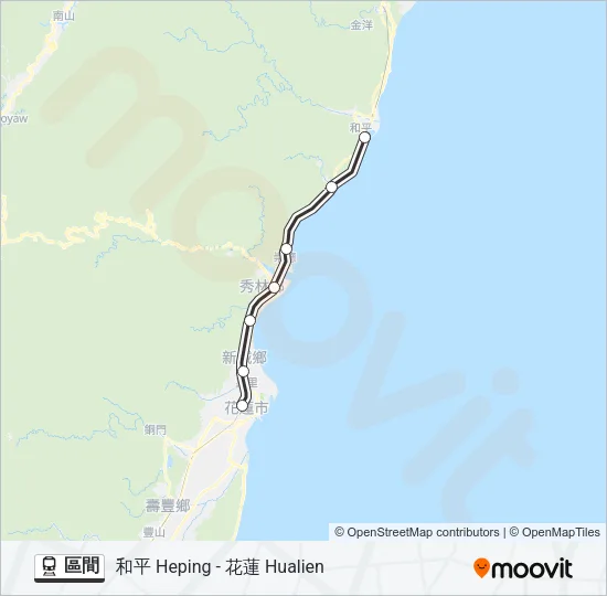 區間 Train Line Map