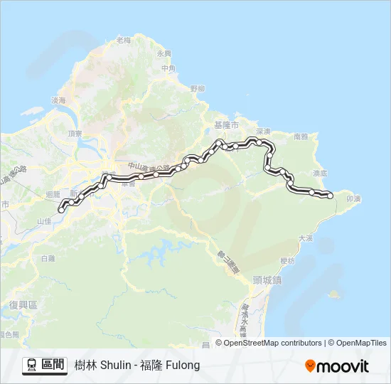 區間 Train Line Map