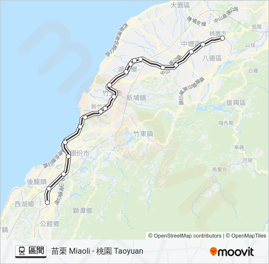 區間 Train Line Map