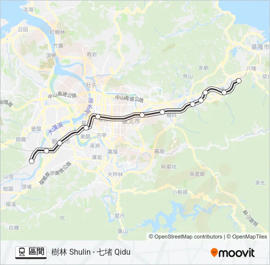 區間 Train Line Map