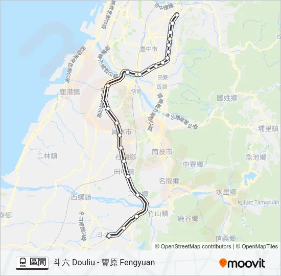 區間 Train Line Map