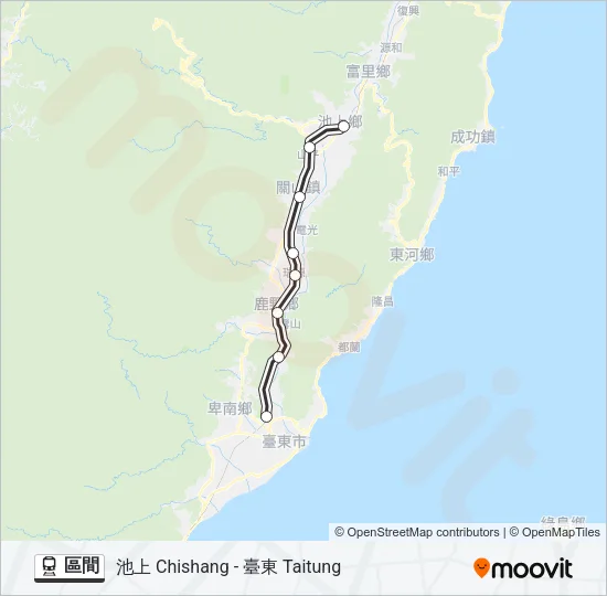 區間 Train Line Map
