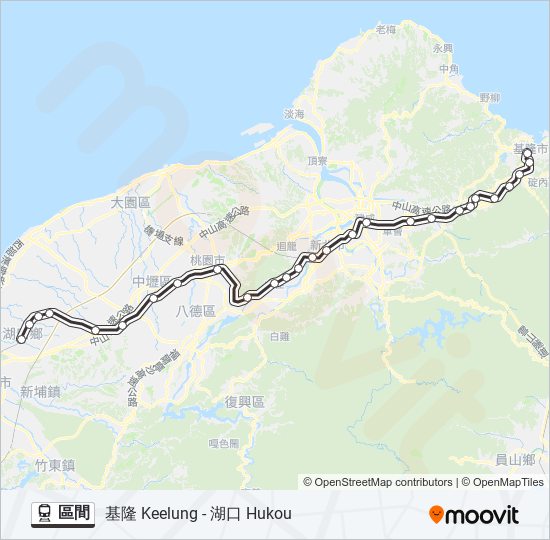 區間 train Line Map