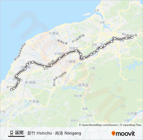區間 Train Line Map