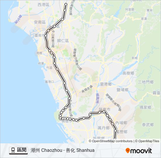 區間 train Line Map