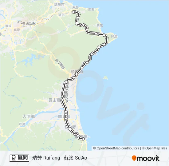 區間 Train Line Map