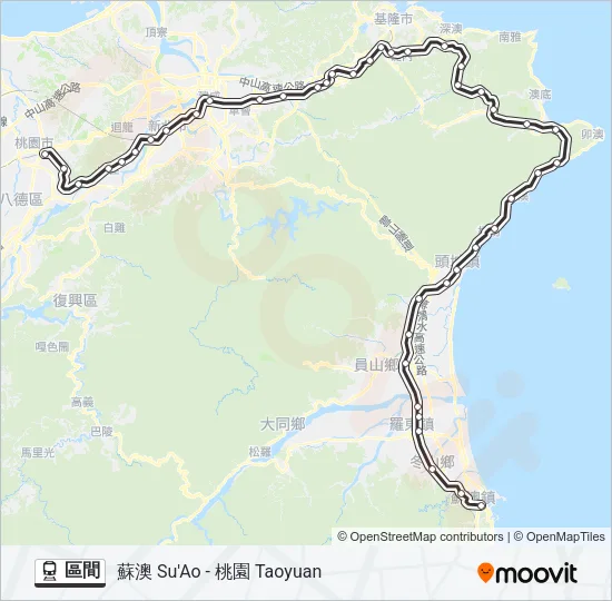 區間 Train Line Map