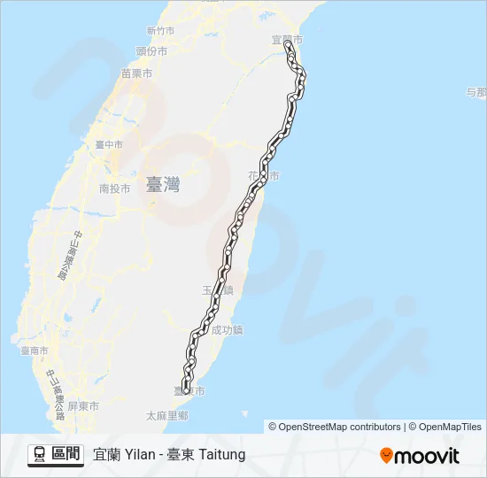 區間 Train Line Map