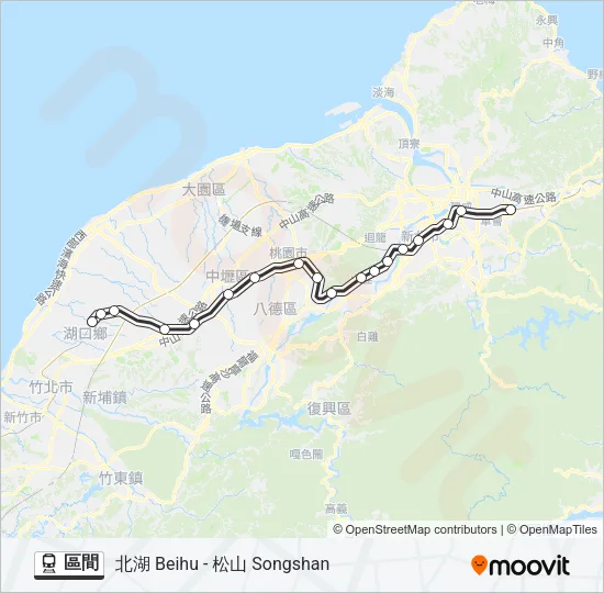 火車區間的線路圖