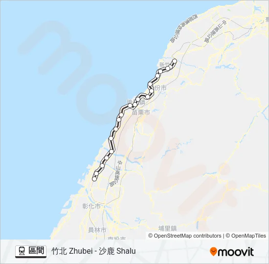 區間 Train Line Map