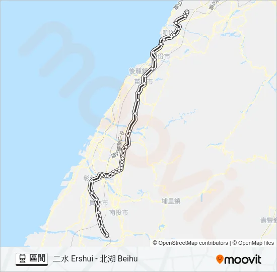 區間 Train Line Map