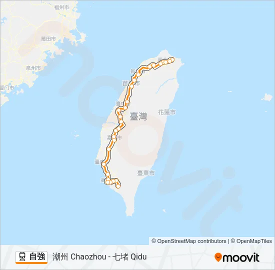 自強 Train Line Map