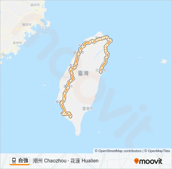 自強 Train Line Map
