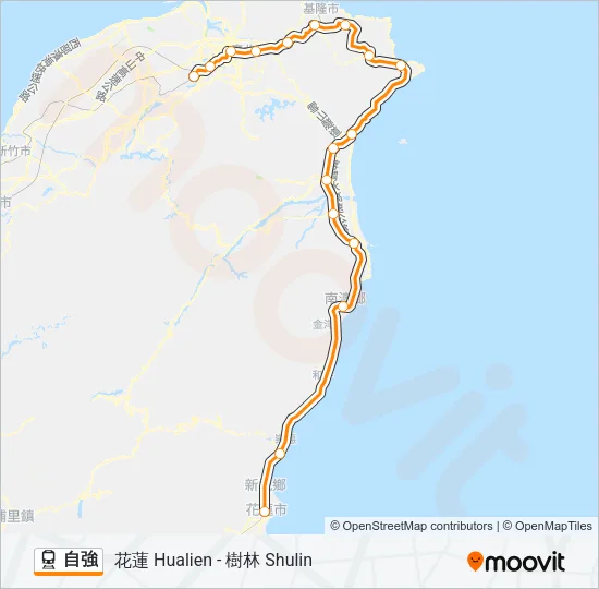 自強 Train Line Map