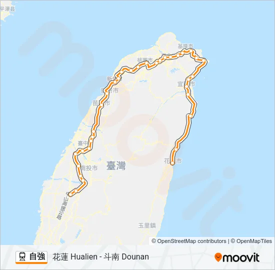 自強 Train Line Map