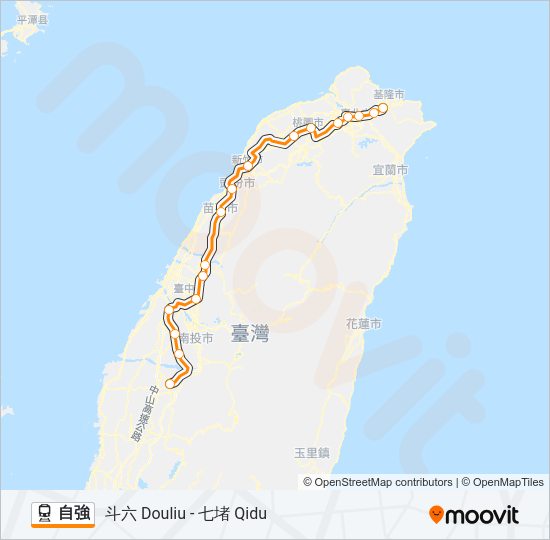 自強 train Line Map