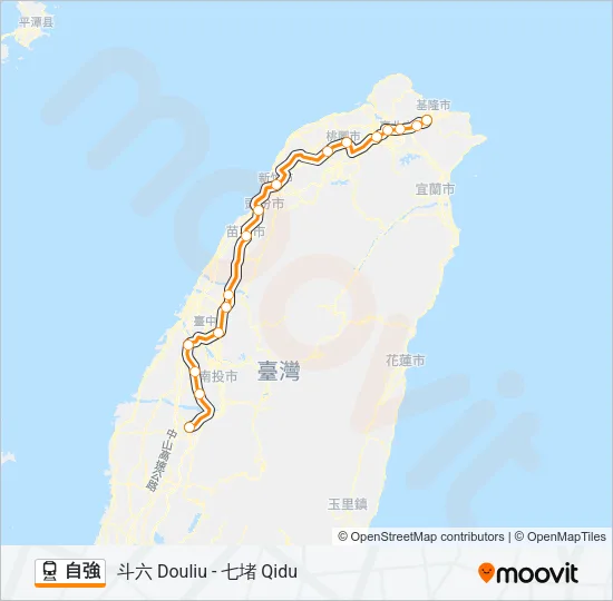 自強 Train Line Map
