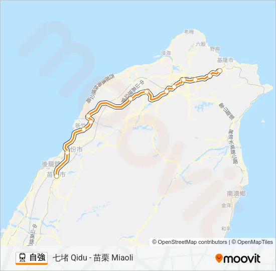 自強 Train Line Map