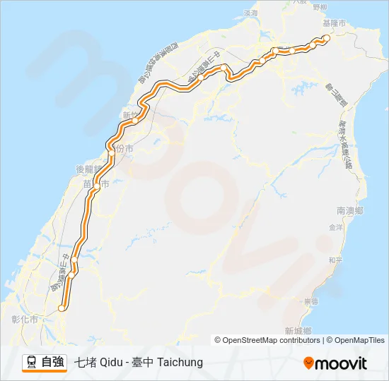 自強 Train Line Map