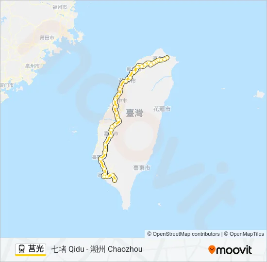 莒光 Train Line Map