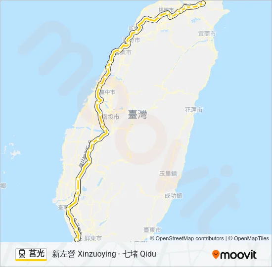 莒光 Train Line Map