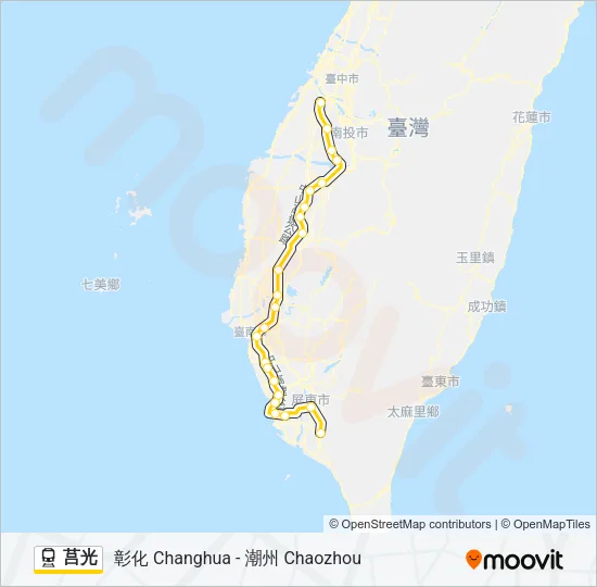 莒光 Train Line Map