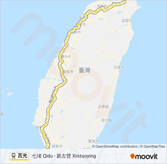火車莒光的線路圖