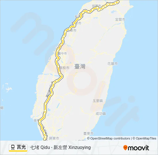 莒光 Train Line Map