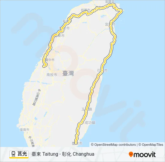 莒光 Train Line Map