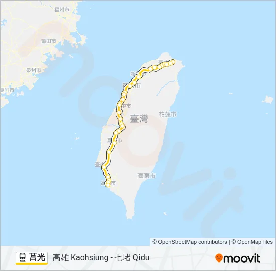 莒光 Train Line Map