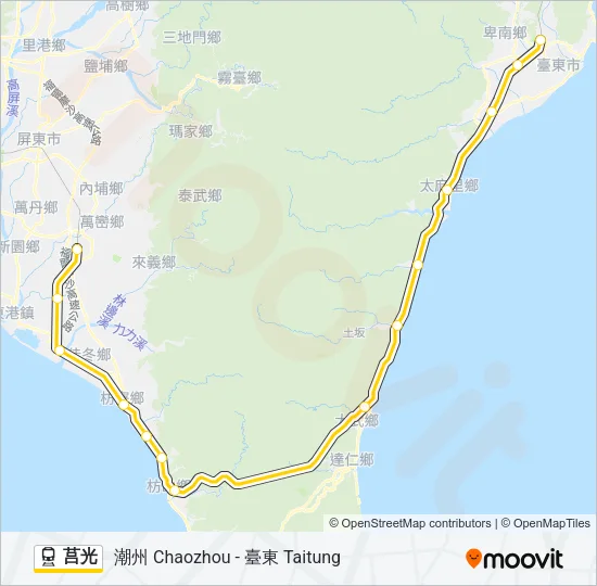 莒光 Train Line Map