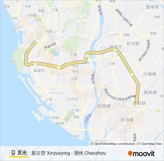 火車莒光的線路圖