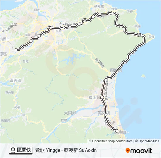 區間快 Train Line Map