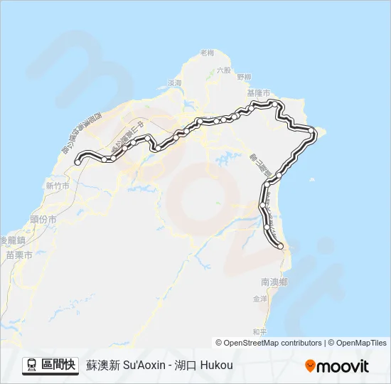 區間快 Train Line Map