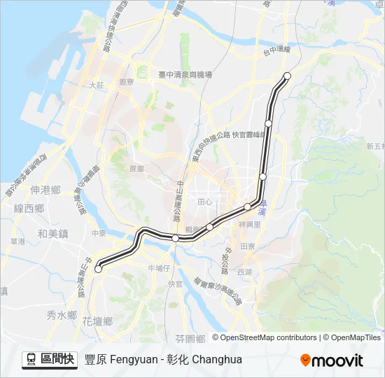 區間快 Train Line Map