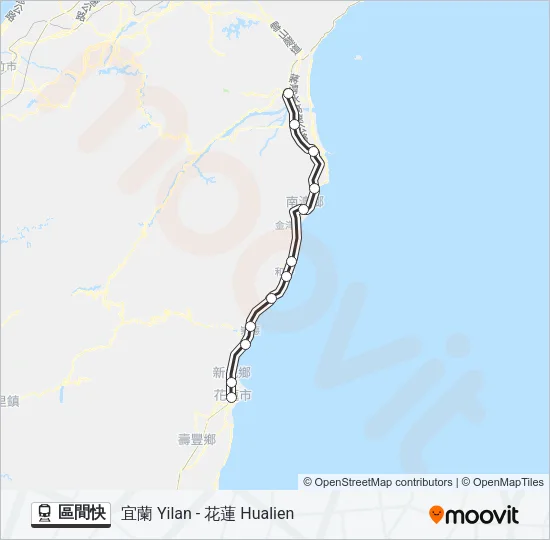 區間快 Train Line Map