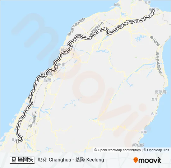 區間快 Train Line Map