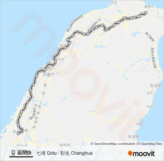 區間快 Train Line Map