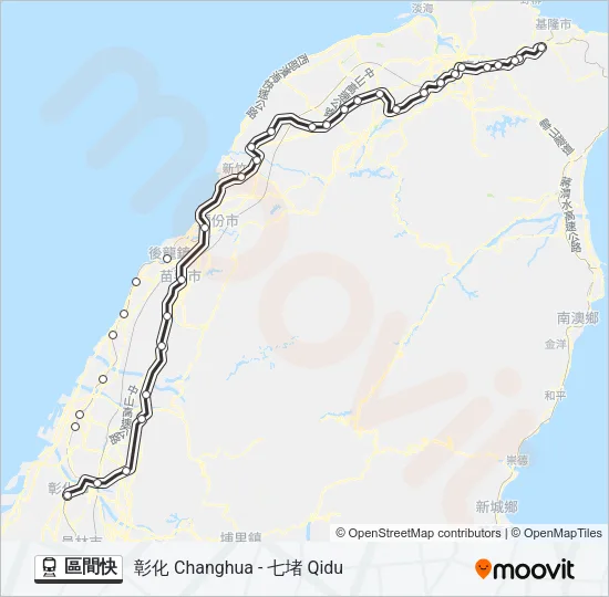 區間快 Train Line Map