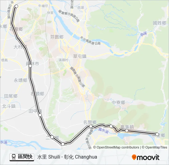 區間快 Train Line Map