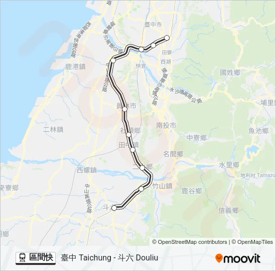 區間快 Train Line Map