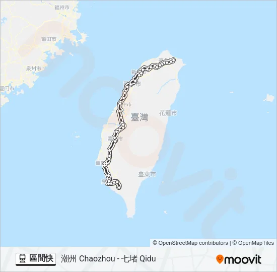 區間快 Train Line Map