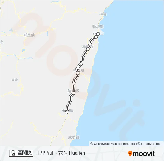 區間快 Train Line Map