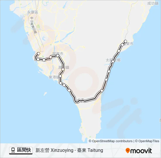 區間快 Train Line Map